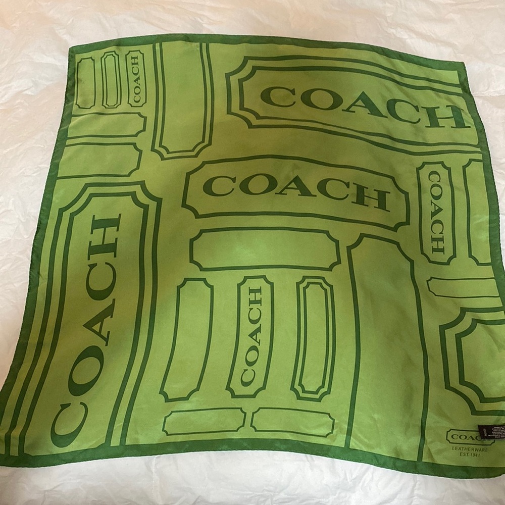 Coach 100%silk scarf
